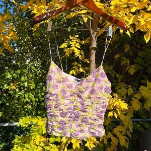 Zara size small floral crop top